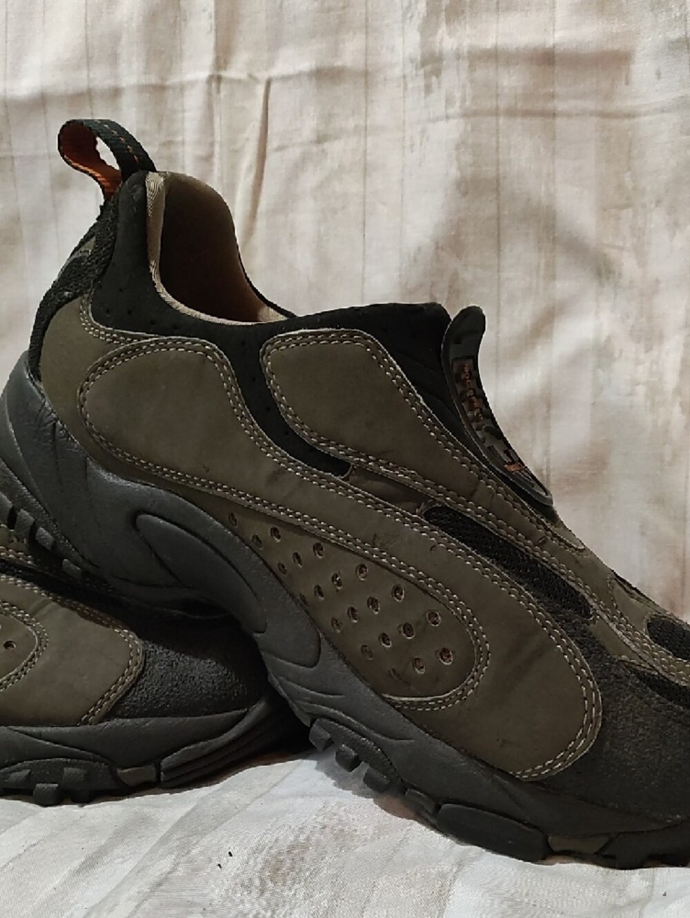 Merrell Women's Olive Green and Black Slip-On Trail Sneakers - Picture 4 of 7